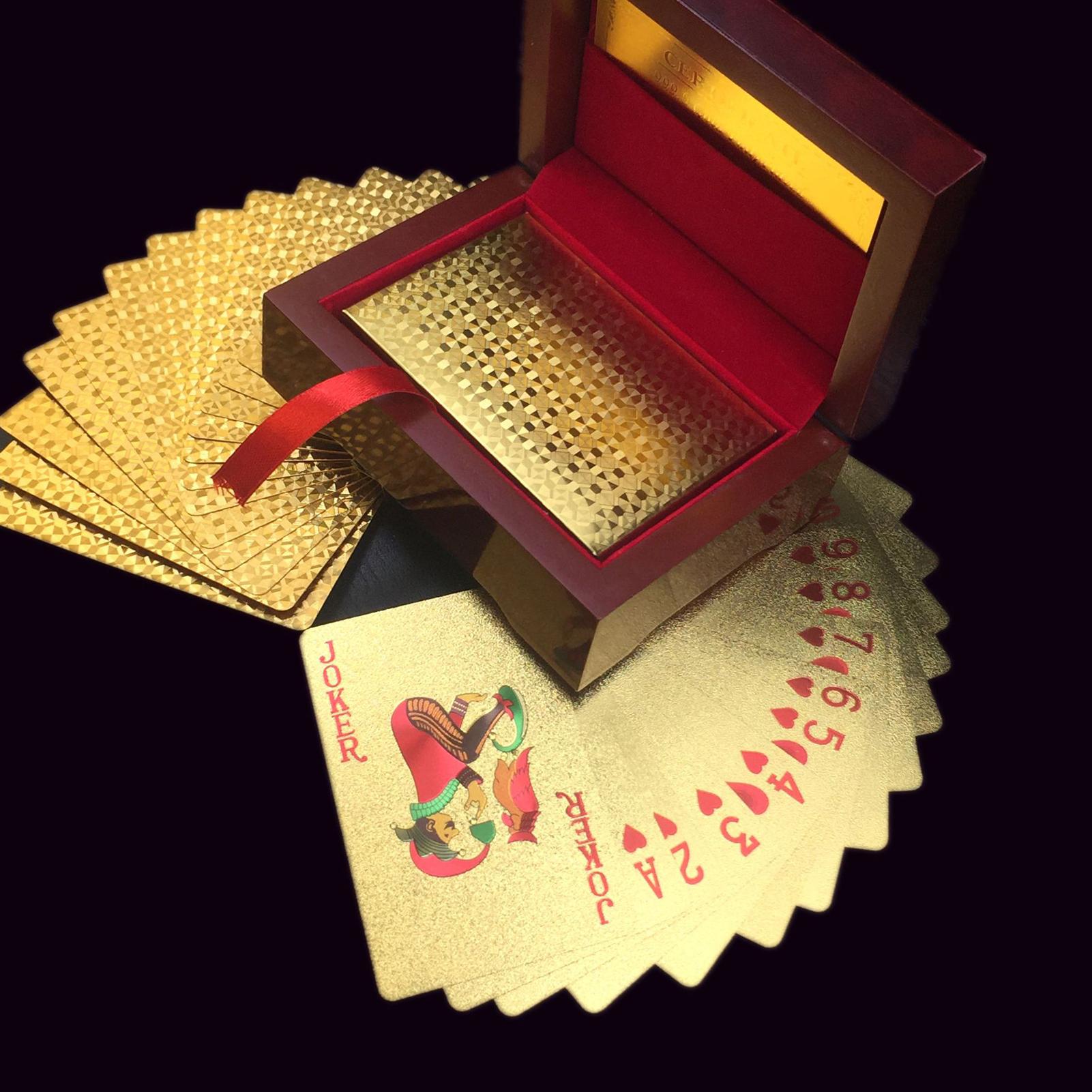 Thẻ Poker Vàng Với Bộ Thẻ Chơi Chống Thấm Nước