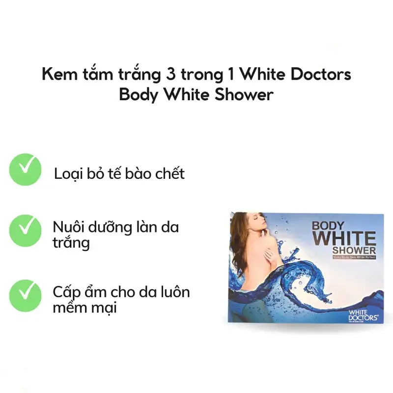 Kem Tắm Trắng White Doctors Body White Shower 6 gói