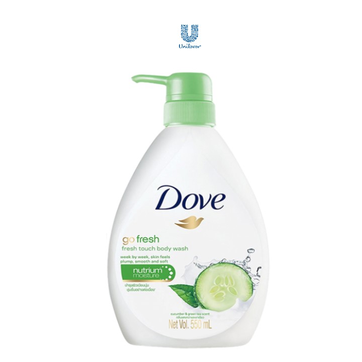 Sữa Tắm Dưỡng Ẩm Dove Go Fresh 550ml - Hương Dưa Leo Và Trà Xanh