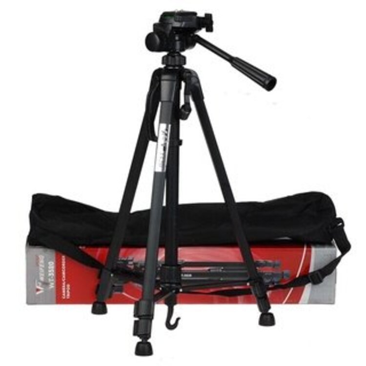 Tripod, chân đế điện thoại, máy ảnh WEIFENG WT-3520, tặng kèm remote, túi đựng và đầu kẹp điện thoại - Hàng Nhập Khẩu