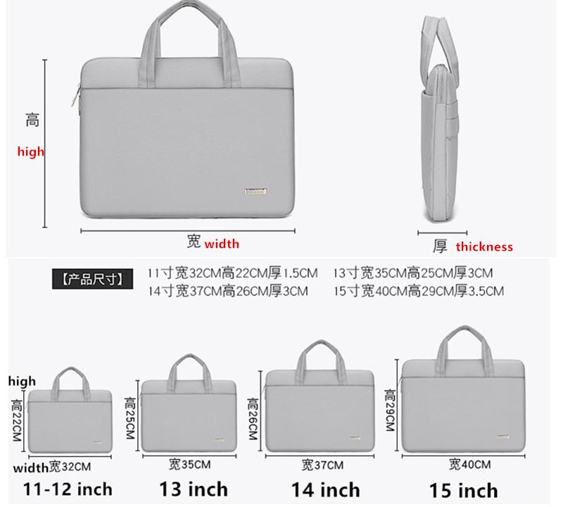 Túi Đựng Laptop 13.3 15.6 Chống Thấm Nước 14 Inch Túi Đựng Máy Tính Xách Tay Cho Macbook Case Air Pro 13 15 11 Huawei Vai túi Xách Cặp