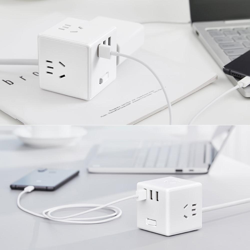 Xiaomi Mijia Magic Cube Socket Plug Multifunctional USB Charger Power Adapter 6 Ports Socket Converter Outlet