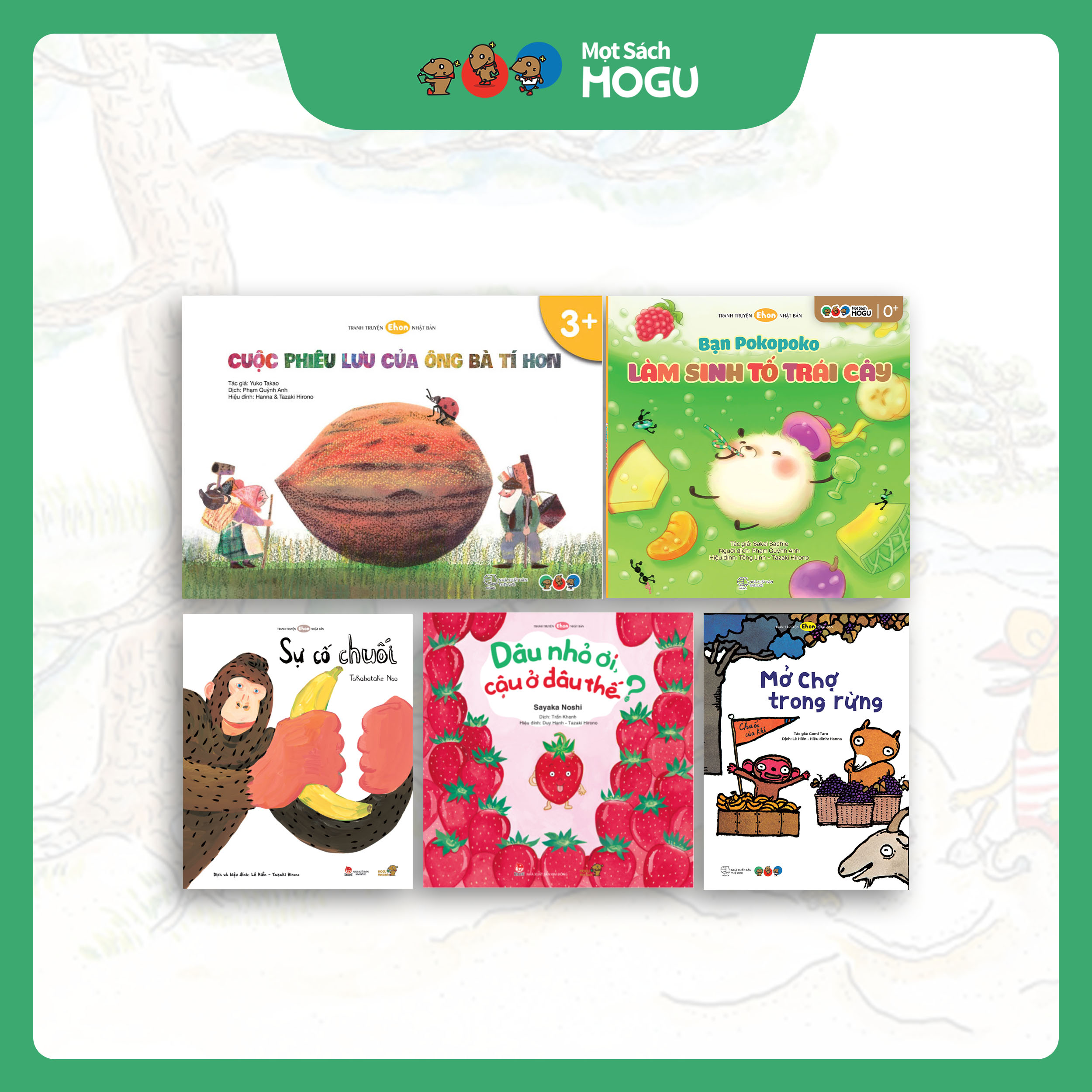 Truyện Ehon bé 3-4-5 tuổi - Bộ 5 cuốn Thế giới hoa quả vui nhộn