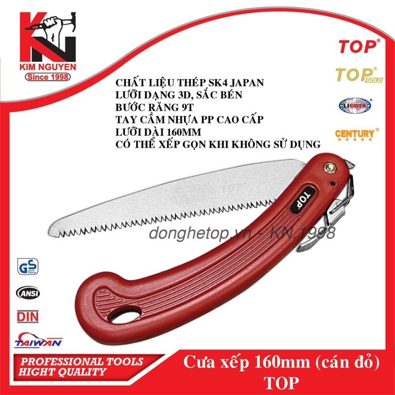 Cưa gỗ, Cưa xếp cán đỏ 160mm Top