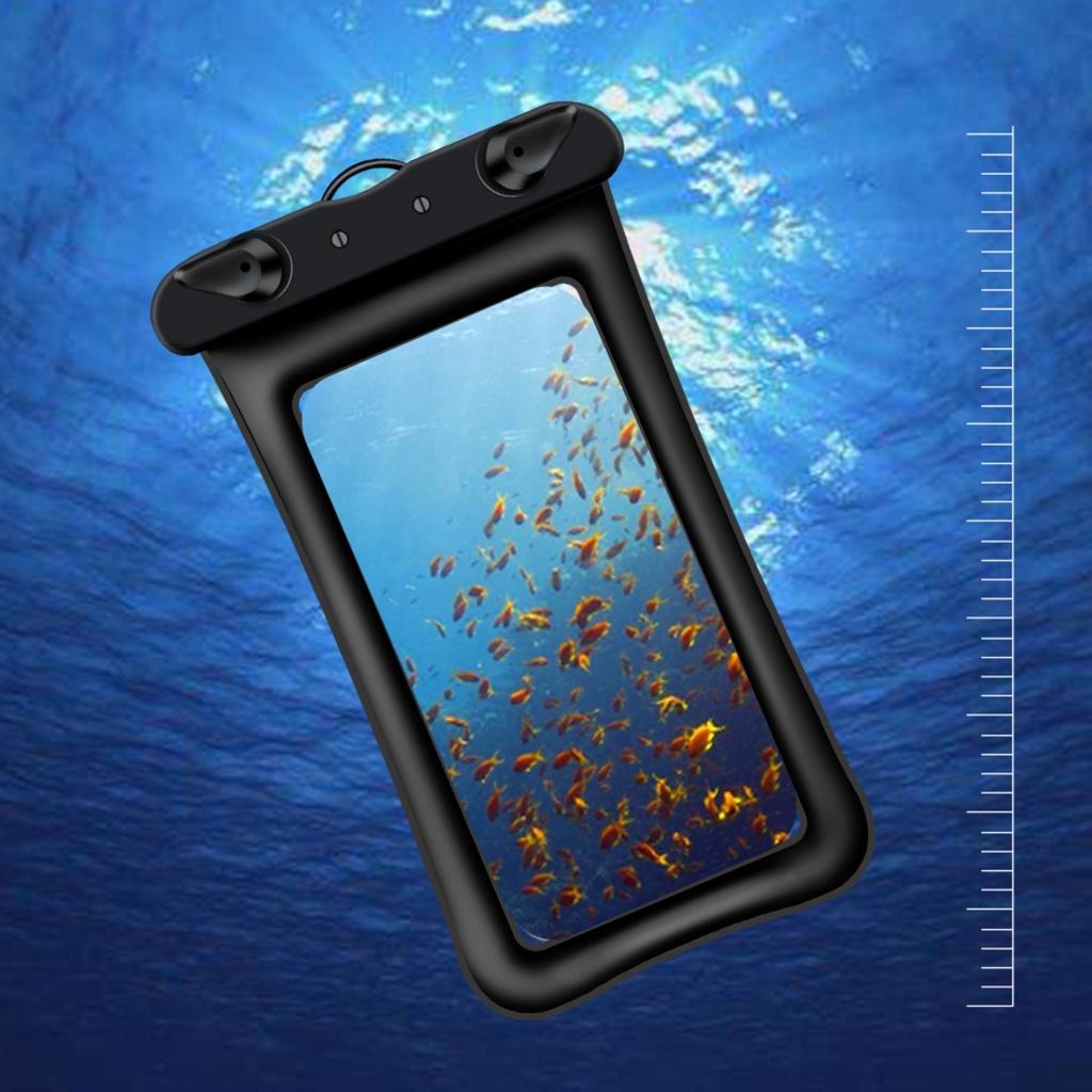 Swimming Bag Anti-lost Sand-prevention IP68 Floating Air Phone Pouch with Hanging Strap