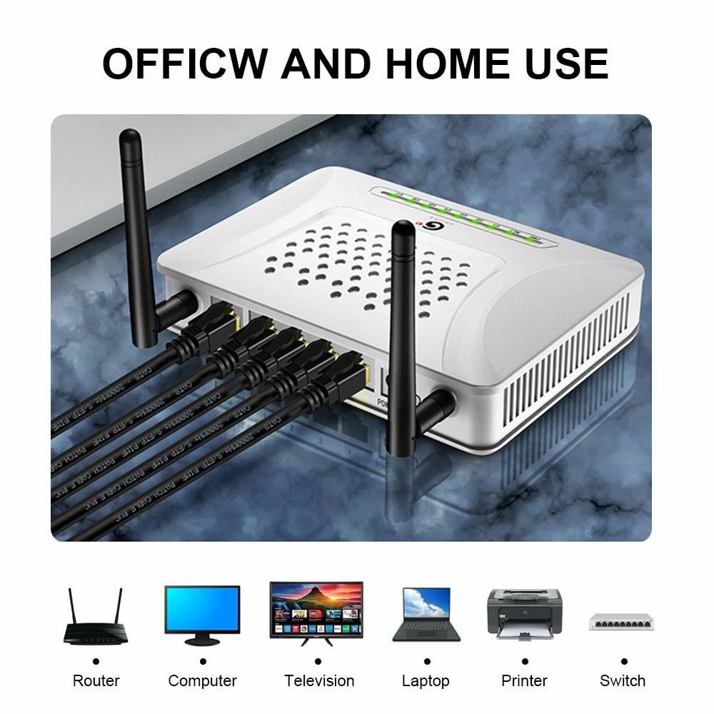 Máy Tính RJ45 Cáp Ethernet Cat 8 10M 30M 40Gbps 2000MHz Lan Cáp Mạng Internet Che Chắn Laptop PS 4 Router Modem Cat7 Dây