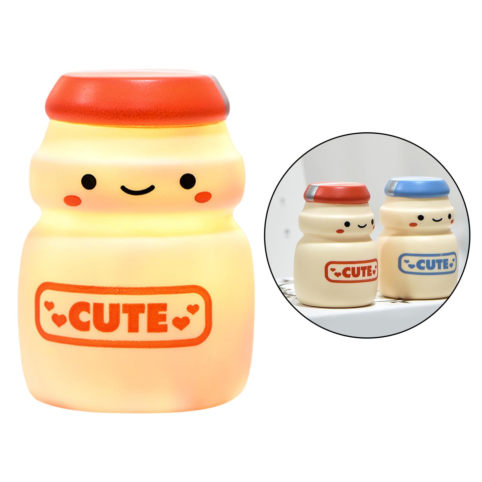 LED Yakult Bottle Night Light Button Battery for Children Girl Gifts Bedroom