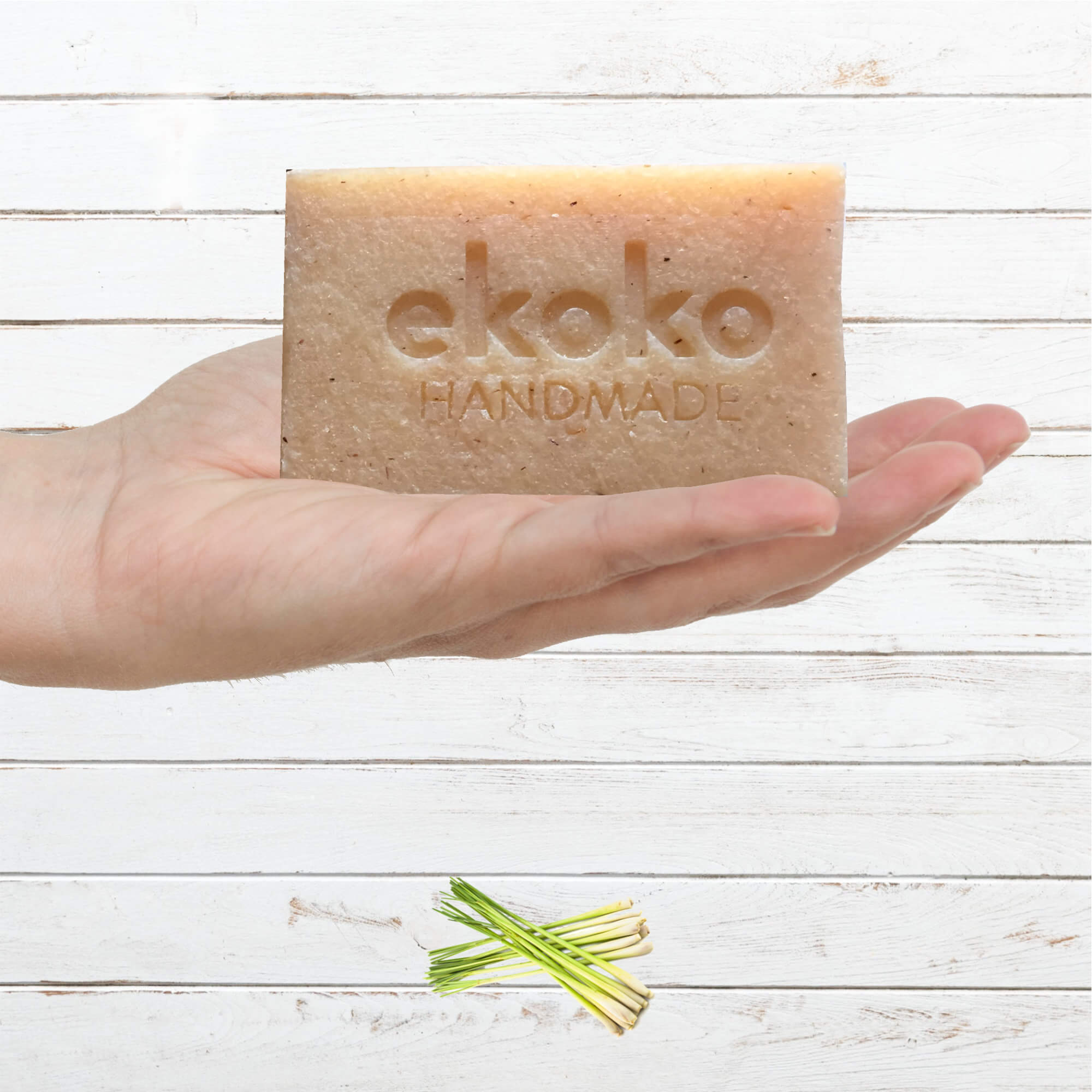 Xà phòng handmade Sả chanh tự nhiên thơm mát, lâu hao, không nhão nát - Ekoko Myrtle Lemongrass handmade soap 100g