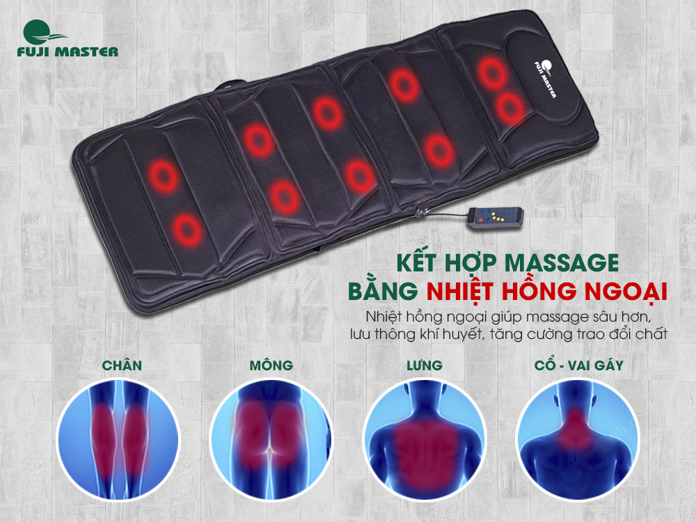 Nệm mát xa, nệm massage toàn thân Fuji Master FJM-2633 - Hàng chính hãng