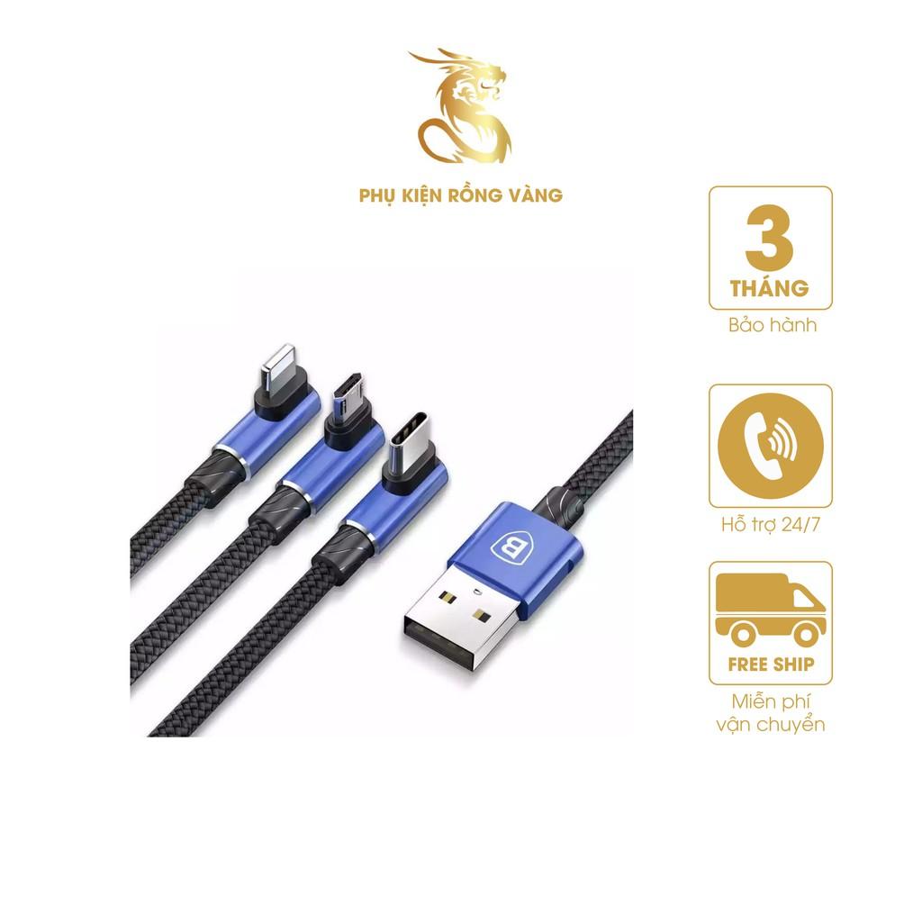 Cáp ngang MVP chân ngang 3 in 1, hỗ trợ sạc nhanh