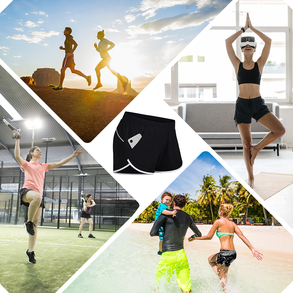 Quần short thể thao nữ được làm bằng vải cao cấp, thoáng khí, nhanh khô và thoải mái rất phù hợp để chạy bộ, chạy bộ, yoga, tennis, thể dục