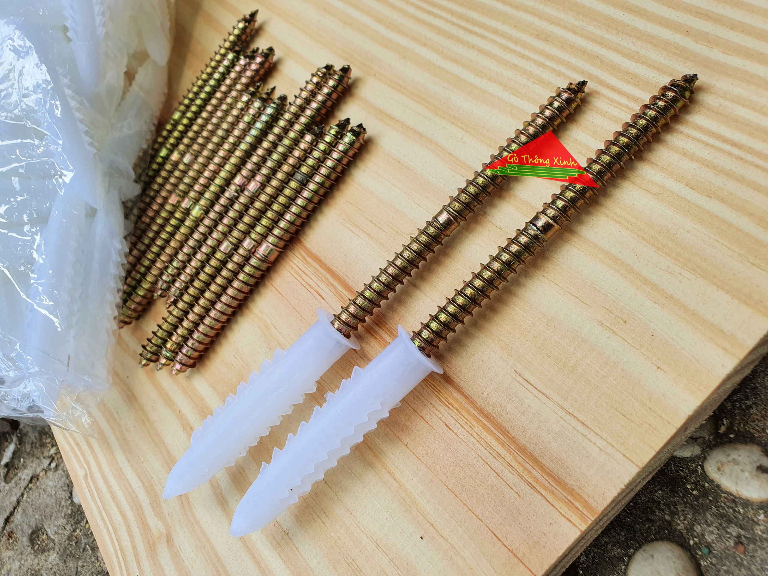 Cặp chốt đỡ kệ gỗ âm tường dài 100mm, phi 8mm kèm tắt kê giúp lắp kệ gọn gàng thẫm mỹ