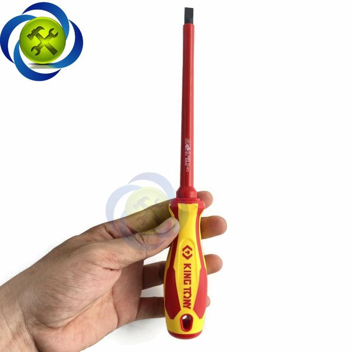 Vít dẹp cách điện Kingtony 14726506 1.2mm x 6.5mm x 150mm cán đỏ - vàng