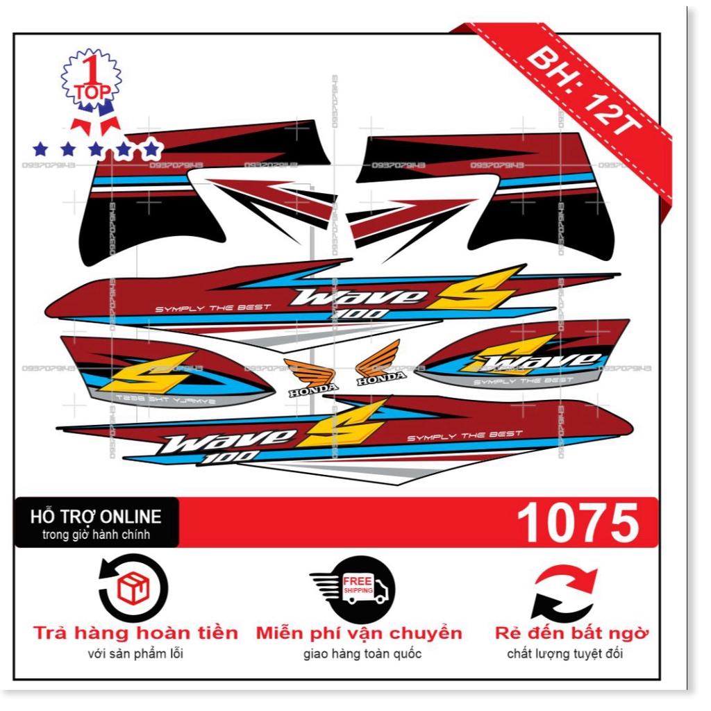 Tem rời dành cho wave S 100 đỏ đen xanh