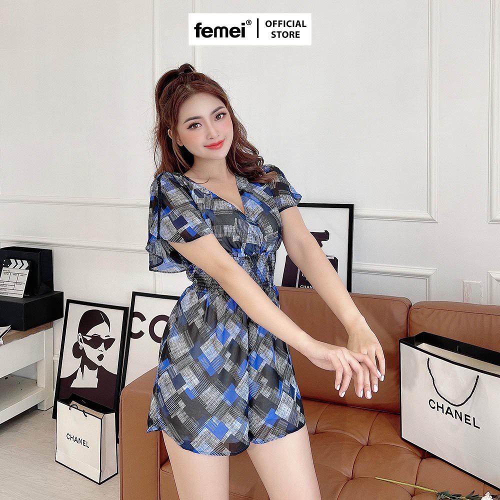 FEMEI - Jumpsuit ngắn kẻ sọc HELEN JUM006