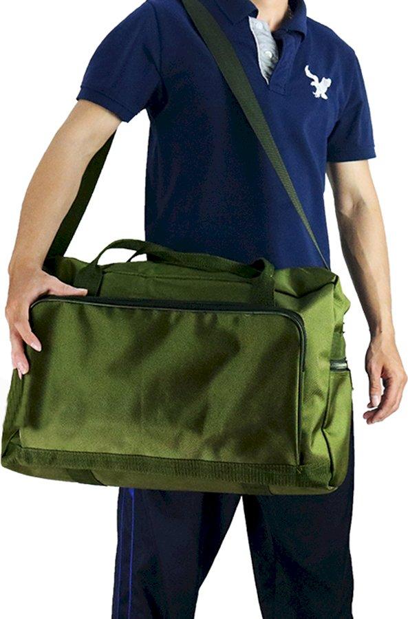 Túi xách du lịch vải bố xanh rêu cao cấp AH size đại