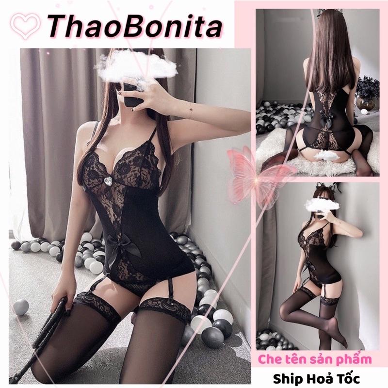 Set Ngủ Body Sexy đính đá - Tặng kèm Vớ/ Tất. GIAO HỎA TỐC TPHCM