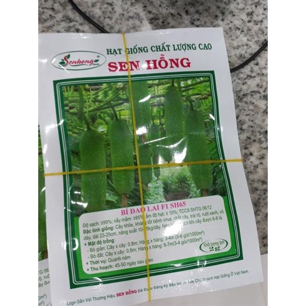 Hạt giống bí đao lai SH65 Sen Hồng (bí dài) 2g (100 hạt)