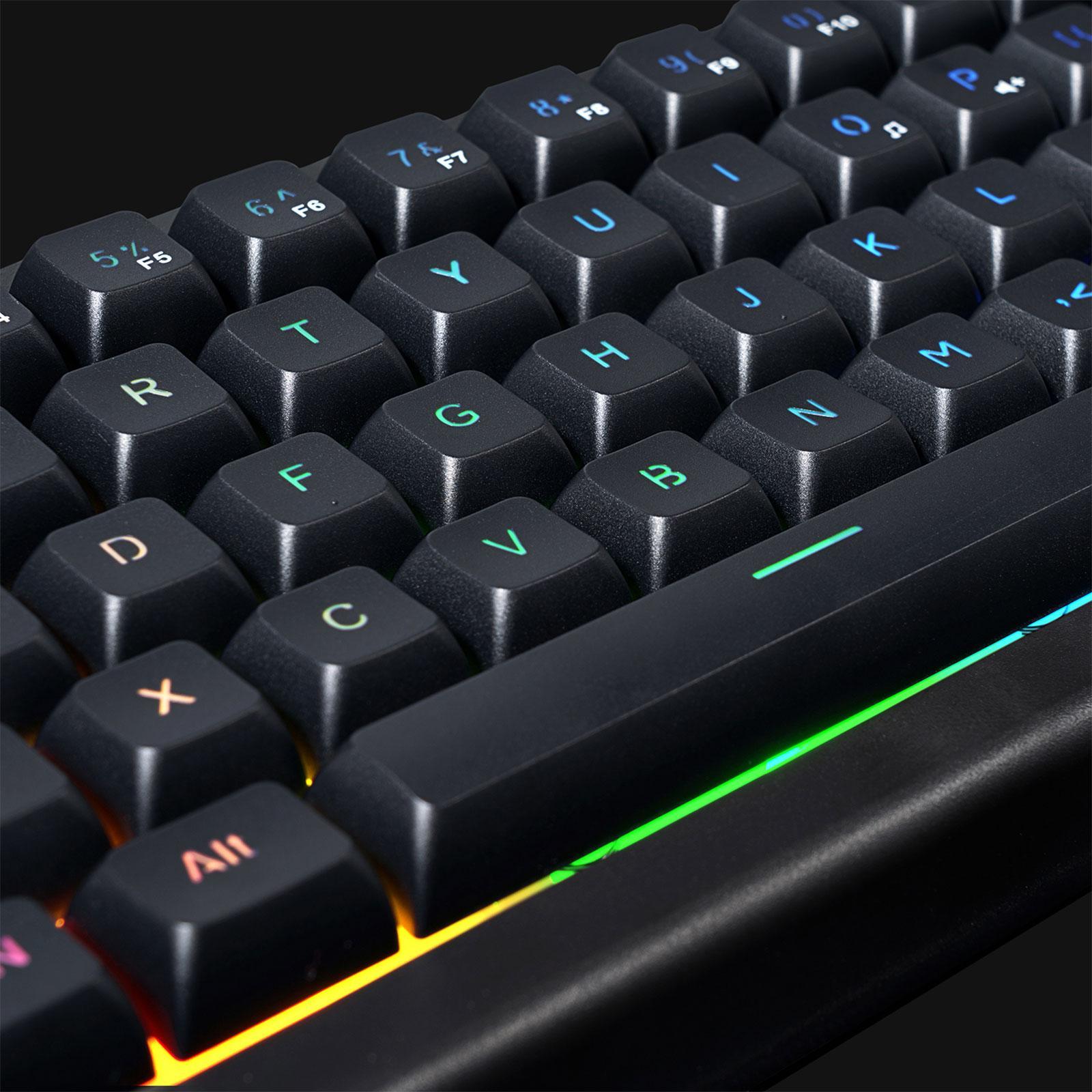 2.4G Wireless Keyboard 63 Keys W/ Wrist Cushion Support for Home Office