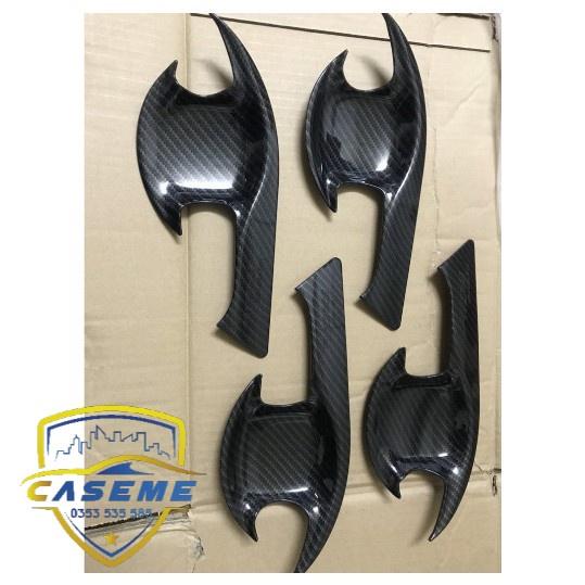 Ốp Trang Trí Tay Hõm Vinfast Fadil 2018 2019 2020 2021 Mẫu Vân Carbon.