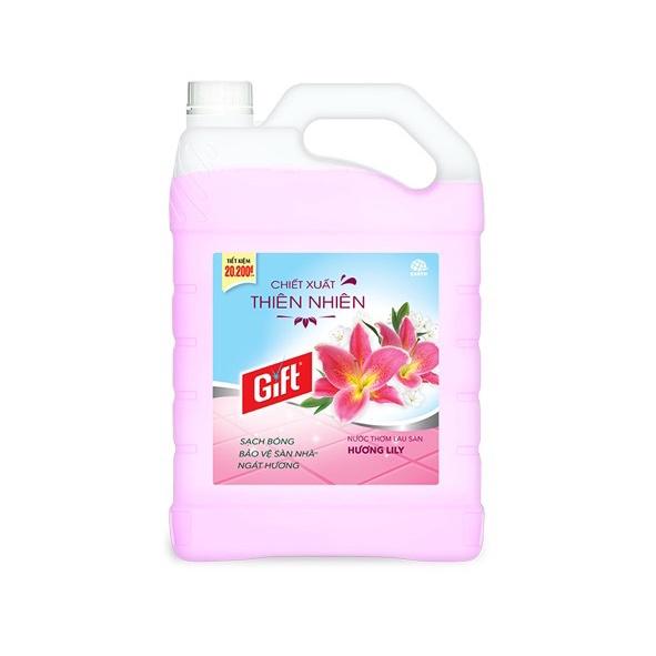 Lau sàn Gift Sakura Anh Đào can 3kg8 lau sàn/nền gạch/đá/gỗ chống trơn trượt thơm lâu khử mùi đuổi muỗi