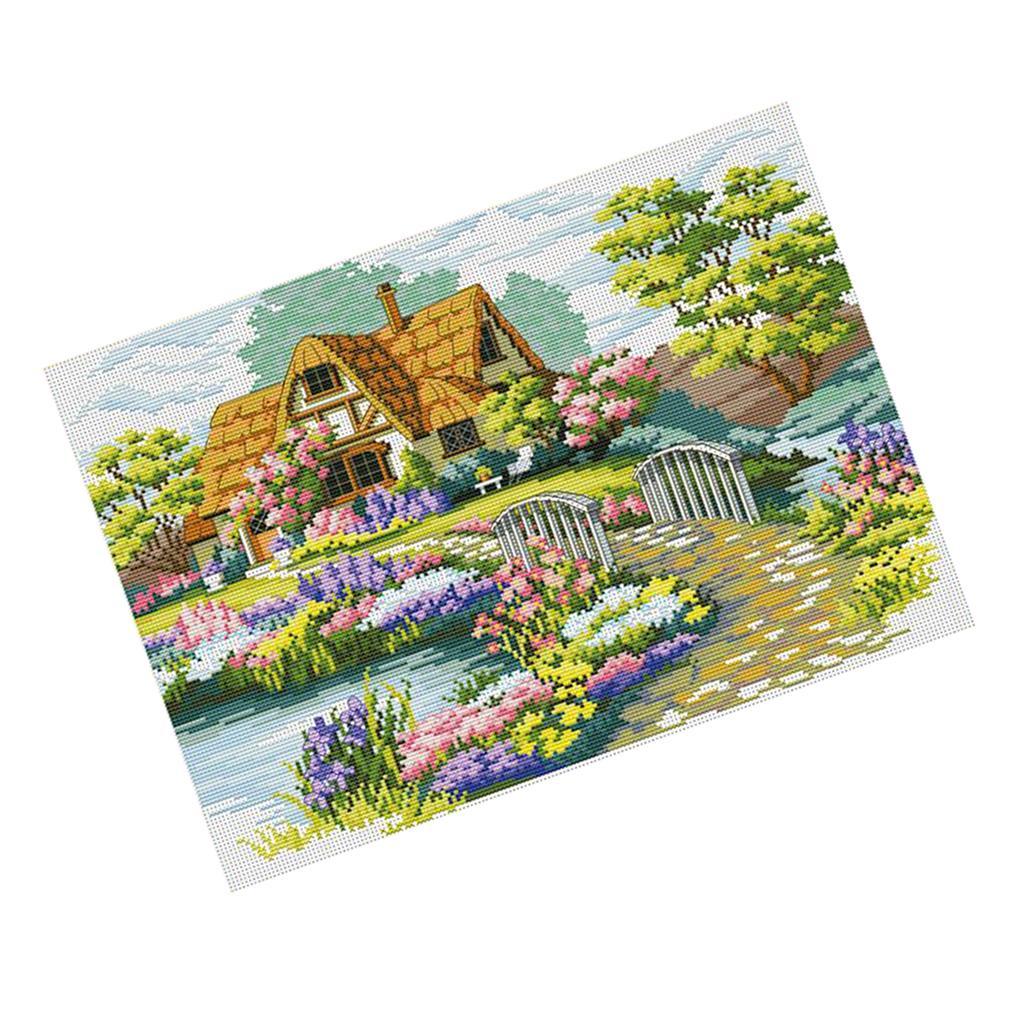 Stamped Cross Stitch Kits Handmade Needlework for Beginners