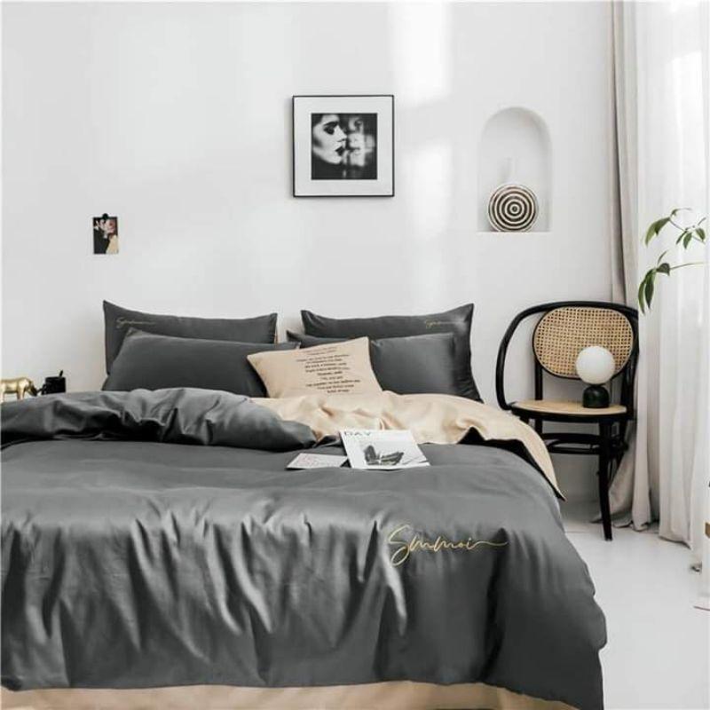 Bộ chăn ga gối lụa sumoi 60s cao cấp