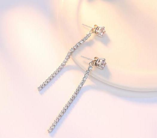 Bông tai khuyên tai nữ ngọc trai thanh dài