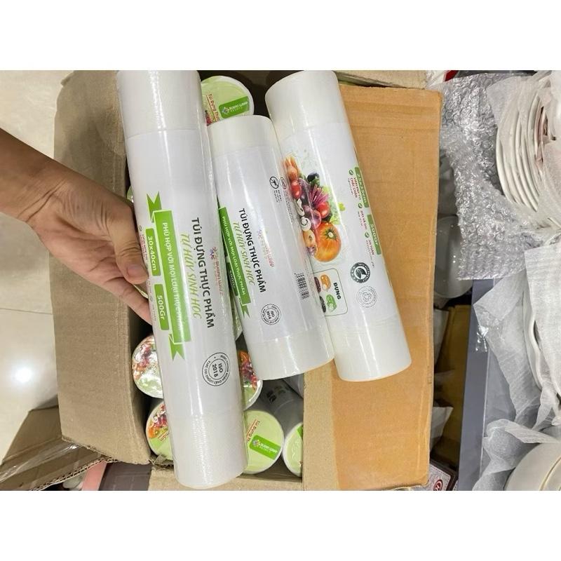 [ANHOTSHOP] Túi Đựng Thực Phẩm Tự Hủy Sinh Học Busan Wrap – Cuộn Nilon 500g Loại Dày Dặn, Đủ Cân, Nhiều Kích Thước