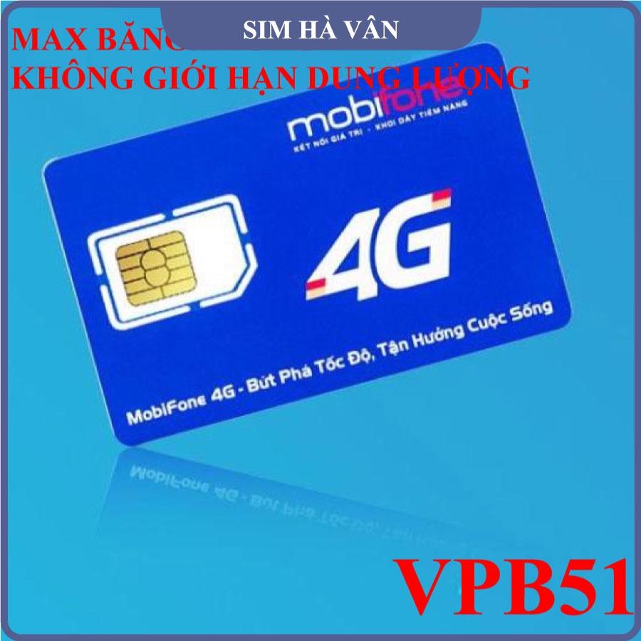 Sim 1 tỷ Gb không giới hạn băng thông mobifone VPB51- hàng chính hãng