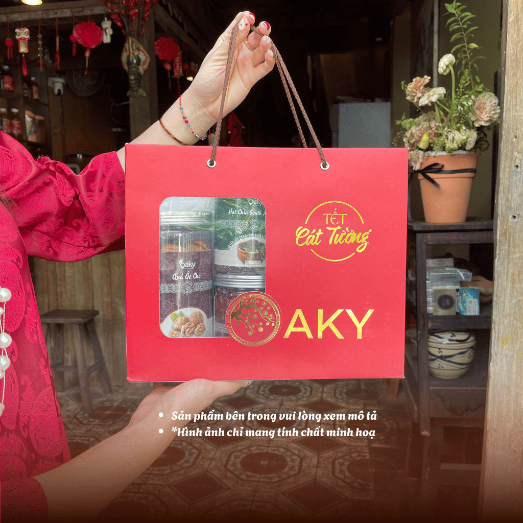 Set quà tặng CÁT TƯỜNG OAKY, set quà hạt dinh dưỡng sang trọng - Óc Chó • Mixed A • Nho Khô