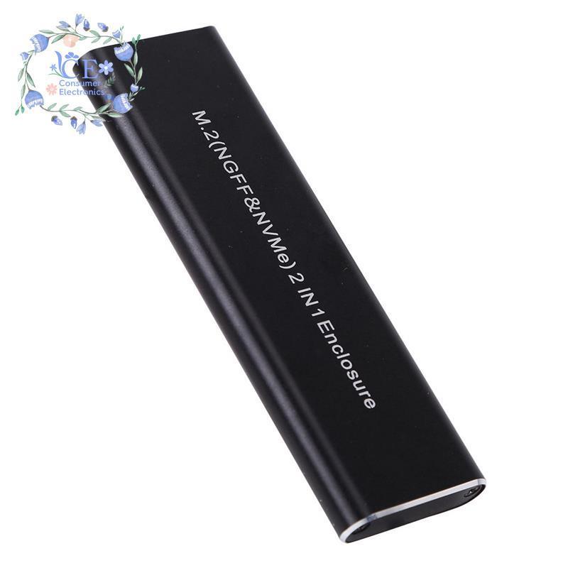 Hộp M2 NVMe SATA SSD 10Gbps HDD Giao Thức Kép Type-A Sang Type-C Cho M.2 SSD