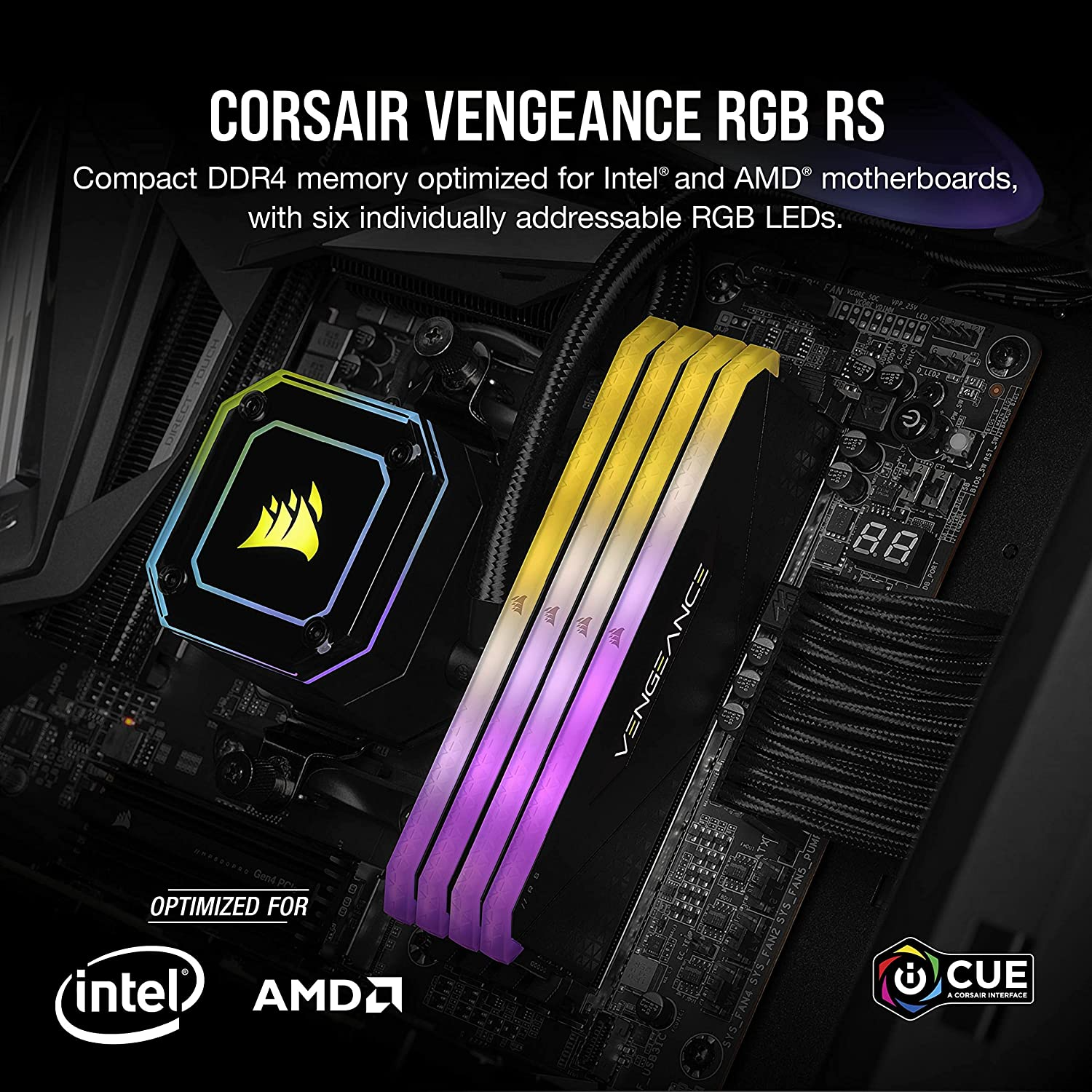 Ram Corsair 16GB LED RGB DDR4 3200MHz - Hàng chính hãng Vĩnh Xuân phân phối