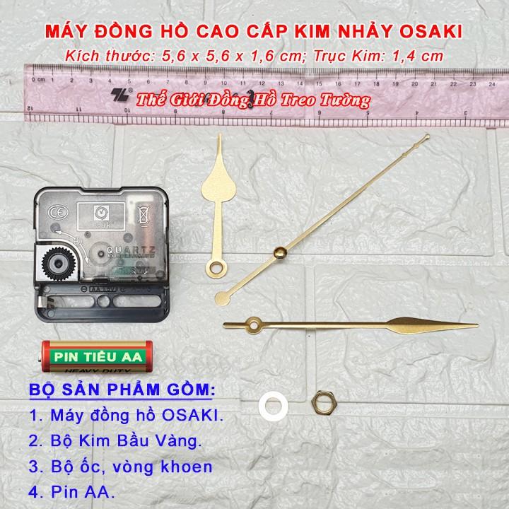 Máy Đồng Hồ OSAKI Kim Nhảy – Bộ Kim Tự Chọn (Kim Bầu, Kim Hoa Văn, Kim Khung và Kim Đuôi Trái Tim) – Tặng Pin AA VỎ NHÔM