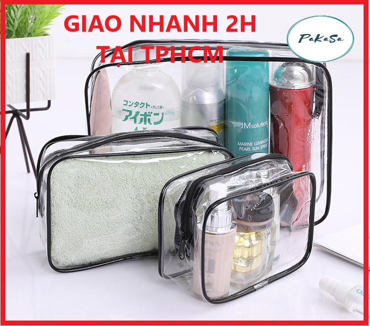 Combo 3 Túi Đựng Mỹ Phẩm Nhiều Kích Cỡ Tiện Lợi PaKaSa - Hàng Chính Hãng 