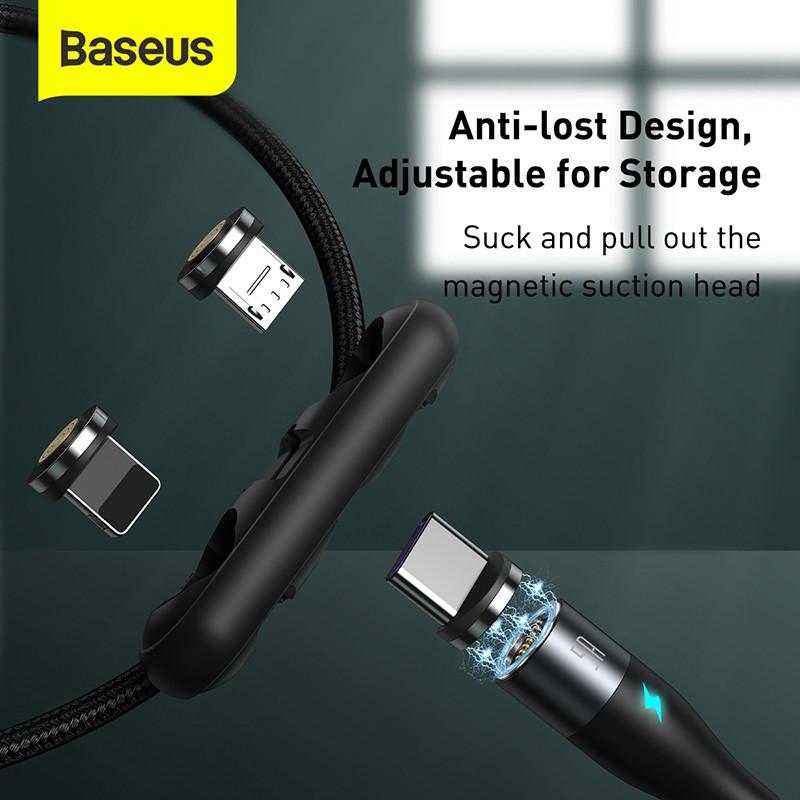 Cáp từ hỗ trợ sạc nhanh Baseus Zinc Magnetic Gen5 Safe Fast Charging Cable (USB to Type C/ Micro) -Hàng Chính hãng