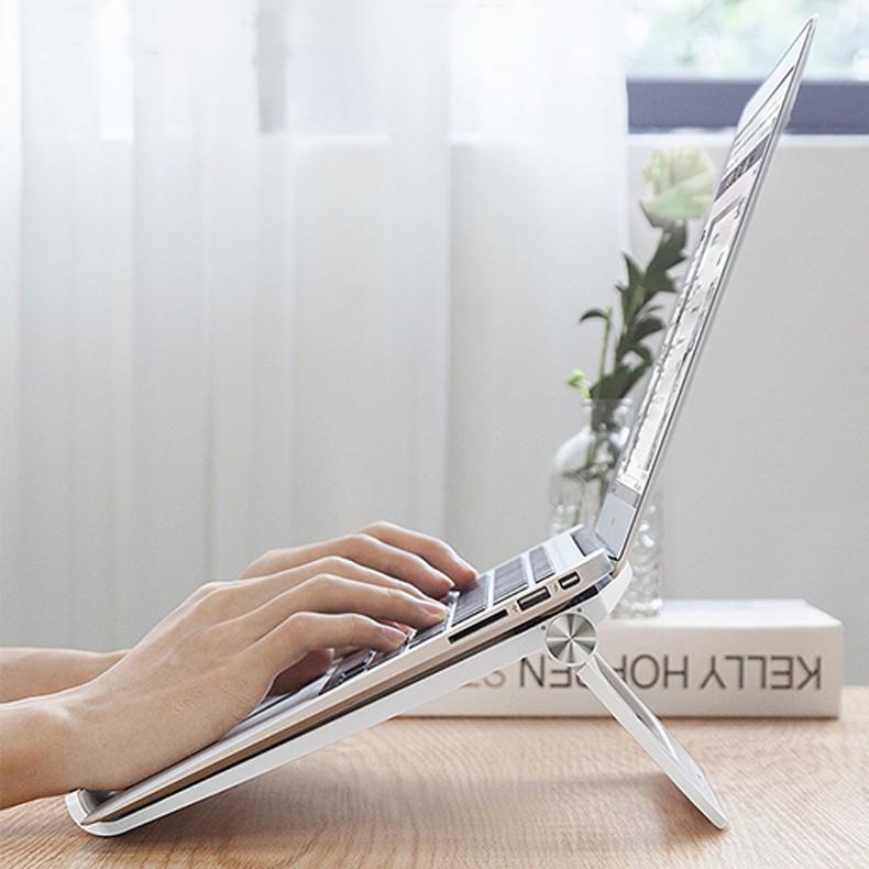 Giá Đỡ Laptop 12-17 inch Tản Nhiệt Siêu Nhẹ, Tránh Mỏi Tay Gù Lưng, Mát Máy, Gõ Nhanh Hơn Từ Nhựa ABS