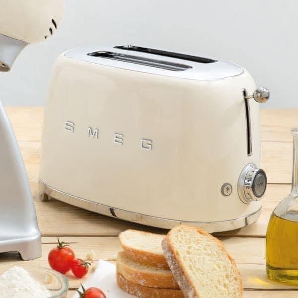 Máy Nướng Bánh Mì Sandwich Smeg, Bread Toaster, Máy Nướng Bánh Mì, Nhập Đức, BH 12 Tháng - Đỏ