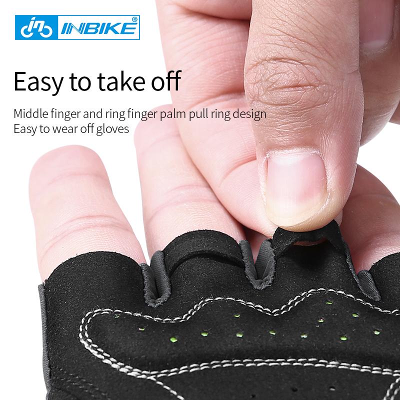Găng tay xe đạp Inbike Half Finger chống trượt xe máy MTB Găng tay xe đạp MTB Găng tay đàn ông Găng tay thể thao ngoài trời IF19285 Color: Style A-Red Size: XL