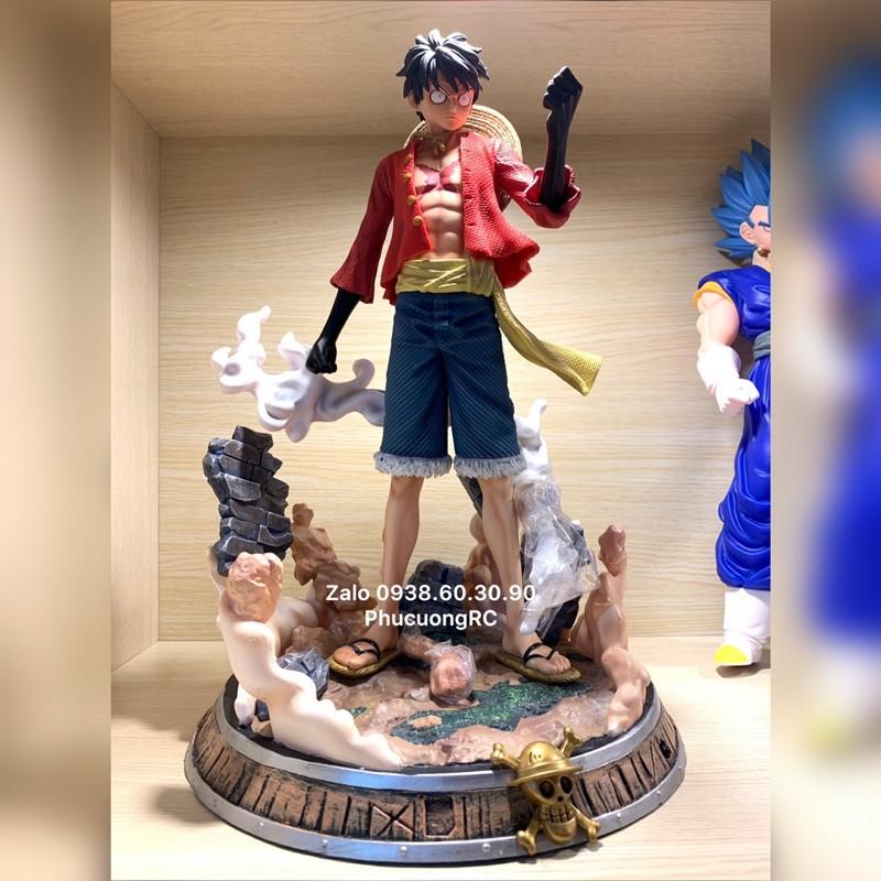 Mô hình One Piece - Luffy Haki Vũ trang cực kì nét màu da thật đẹp có led chỉnh đêm