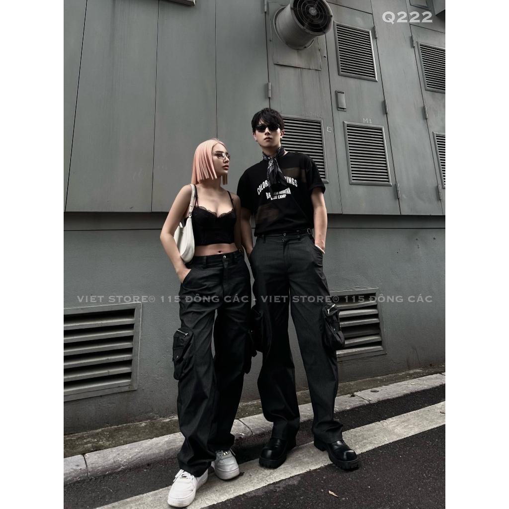 Quần Kaki Cargo Túi Hộp Khóa Zip Ống Suông Richky x Viet Store Local Brand Unisex Special Collection Premium Q222