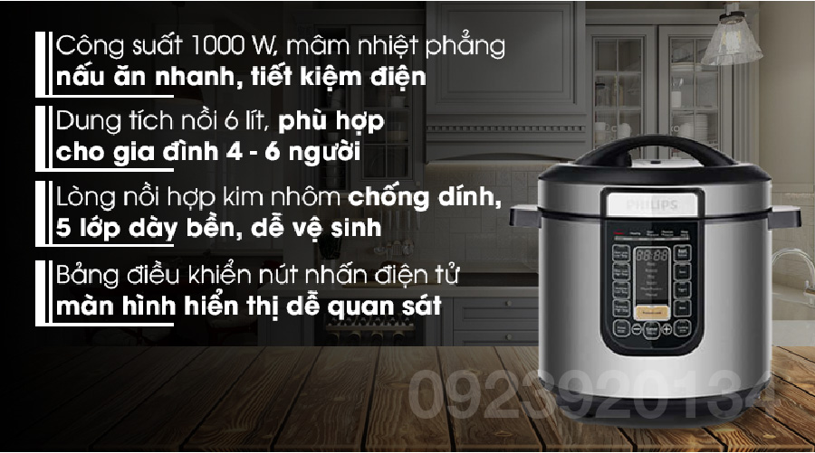 Hình ảnh Nồi áp suất điện  Philips HD2137 - Hàng chính hãng