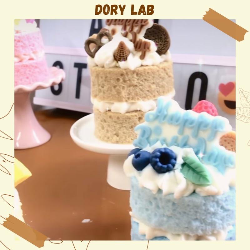 Nến Thơm Bánh Kem 2 Tầng HPBD Trái Cây Màu Sắc - Dory Lab
