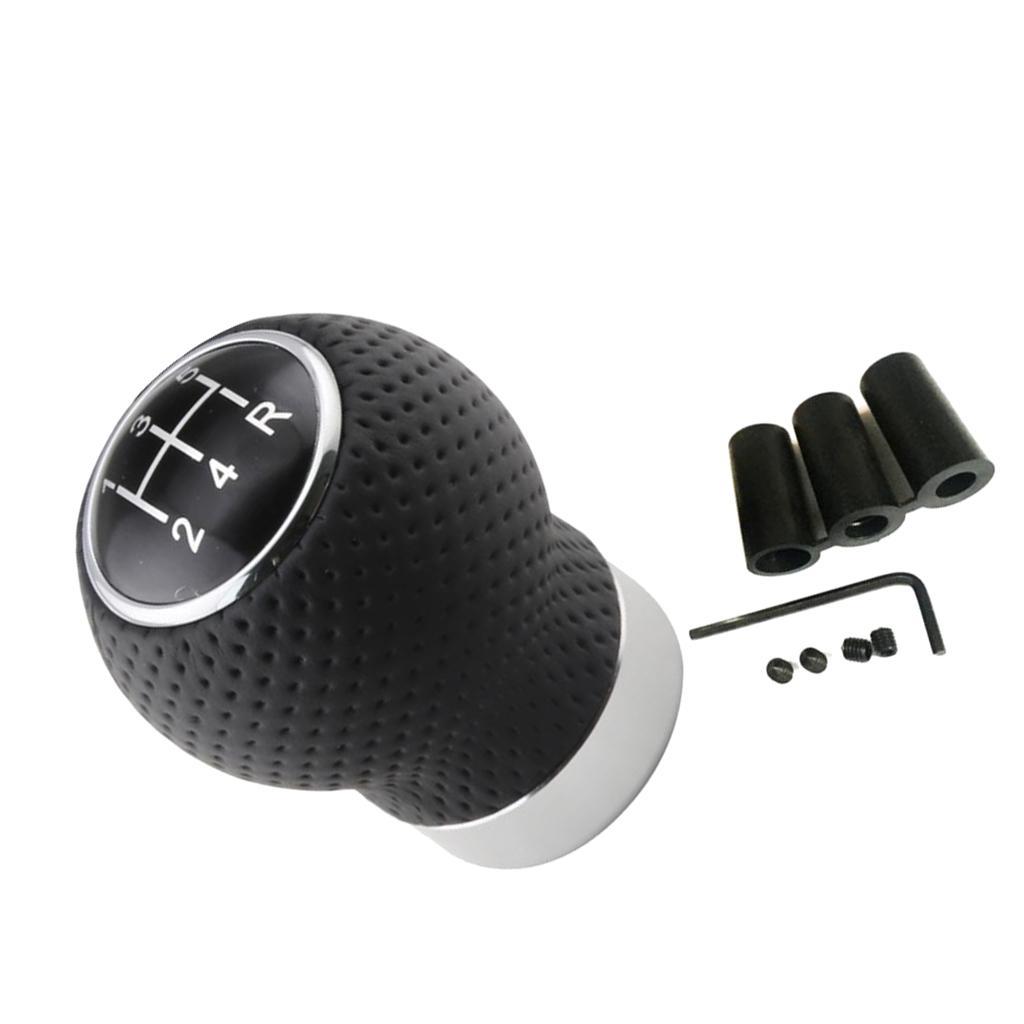 5 Speed Universal Car PU Leather Manual Gear Stick Knob Shifter Lever