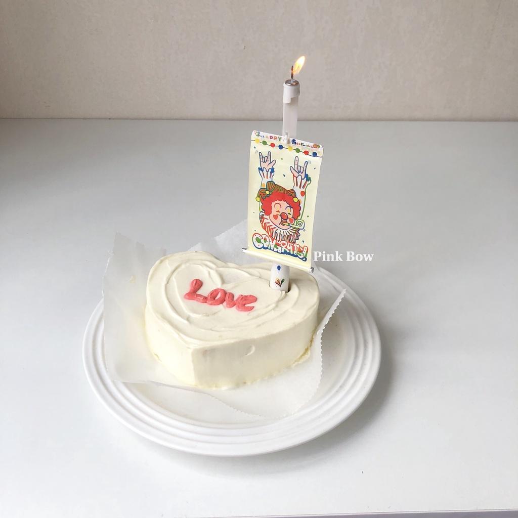 Nến sinh nhật độc lạ tạo bất ngờ bung ra hình Chú hề/ Quạt/ Trái tim/ I love you/ Hộp quà