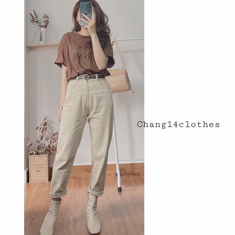 Quần baggy kaki form chuẩn size 3 màu nâu trắng đen