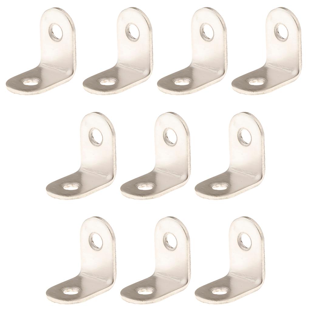 10pcs Corner Brace L Bracket Corner Bracket , Right Angle Brace Brackets Fastener, Stainless Steel, 20/25/30/40/50/65/85/100/125mm