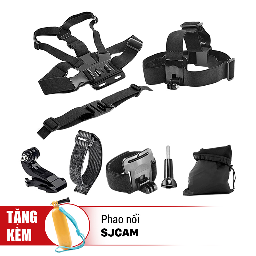 Bộ Phụ Kiện 7 in 1 SJCAM Tặng Kèm Phao Nổi - Black