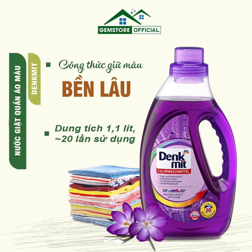 Nước Giặt Cho Quần Áo Màu Denkmit, Dung Dịch Giặt Quần Áo Đa Năng, Dung Dịch Giặt, 1L, An Toàn, Hiệu Quả, Nhập Đức