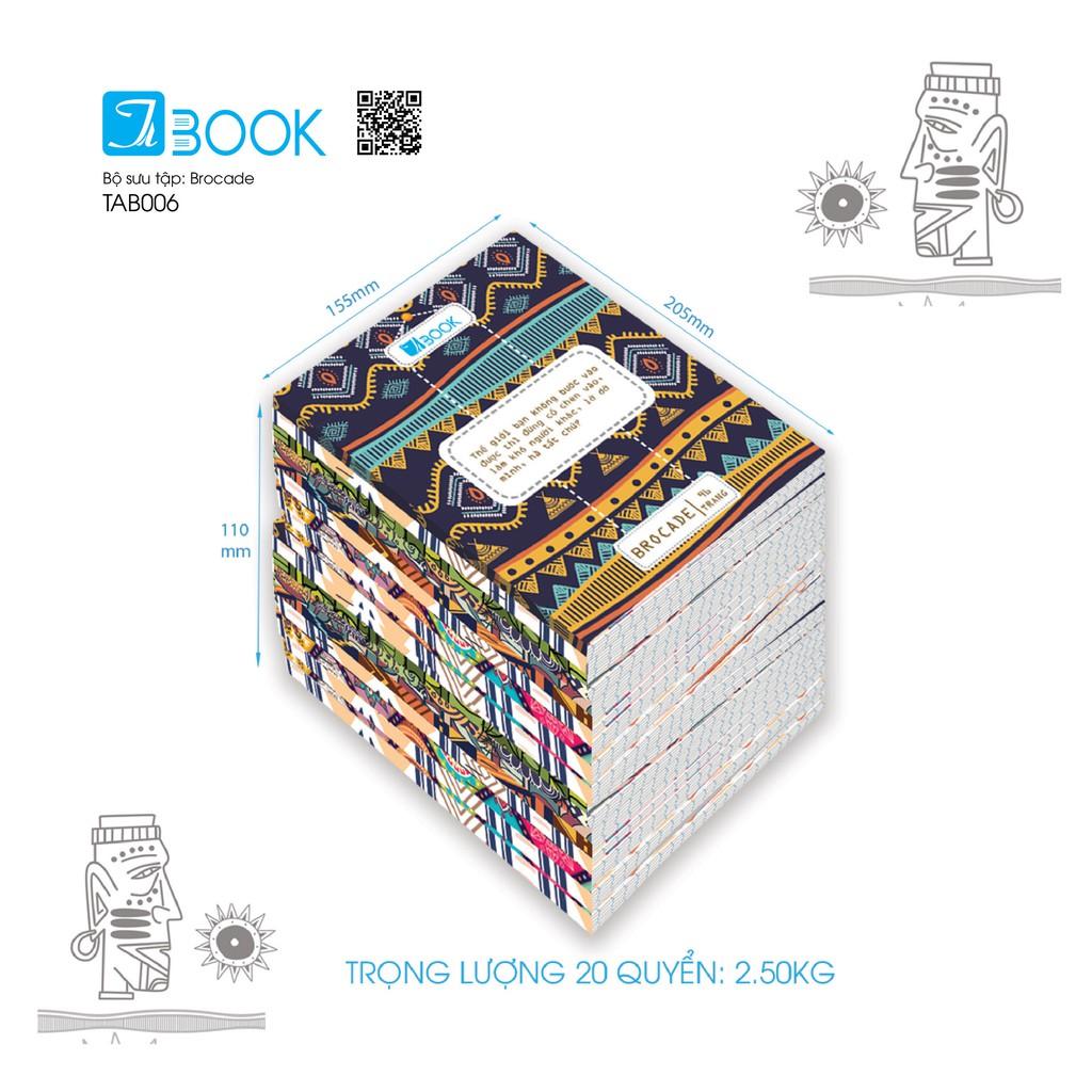 20 cuốn tập chủ đề Brocade hiệu Tabook, 96 trang ruột 70 kẻ ngang (TAB006c)